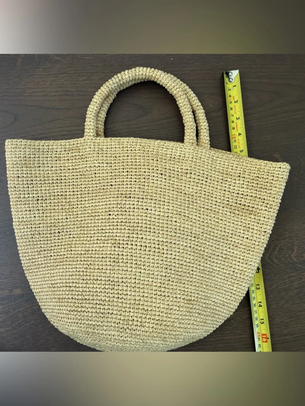 Sans Acridet Kapity Tote Bag in Natural Raffia - Picture 7 of 8
